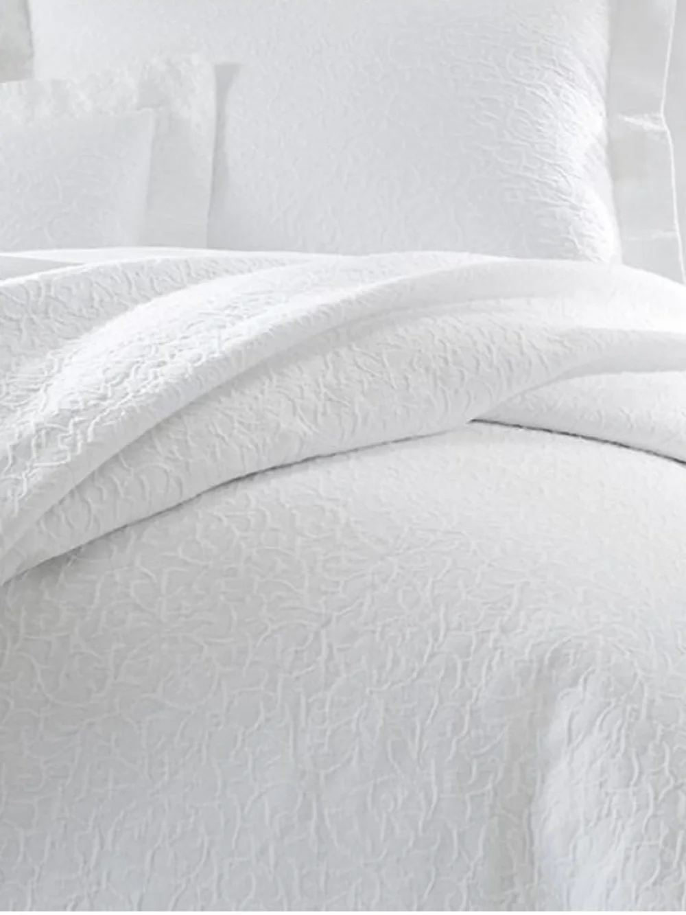 Sferra Lansone Matelasse Coverlet Blanket Cover Size king White Cotton Textured